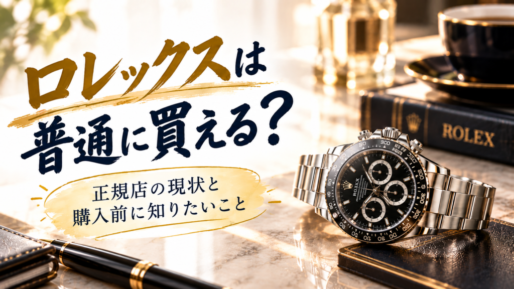 ロレックスは普通に買える？正規店の現状と購入前に知りたいこと