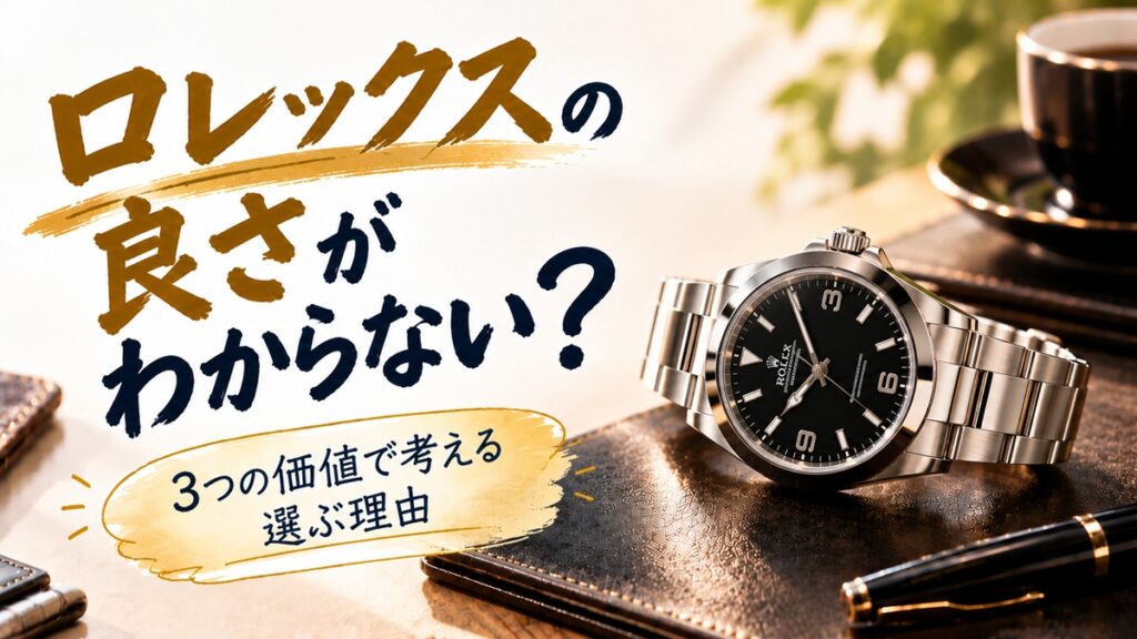 ロレックスの良さがわからない？3つの価値で考える選ぶ理由