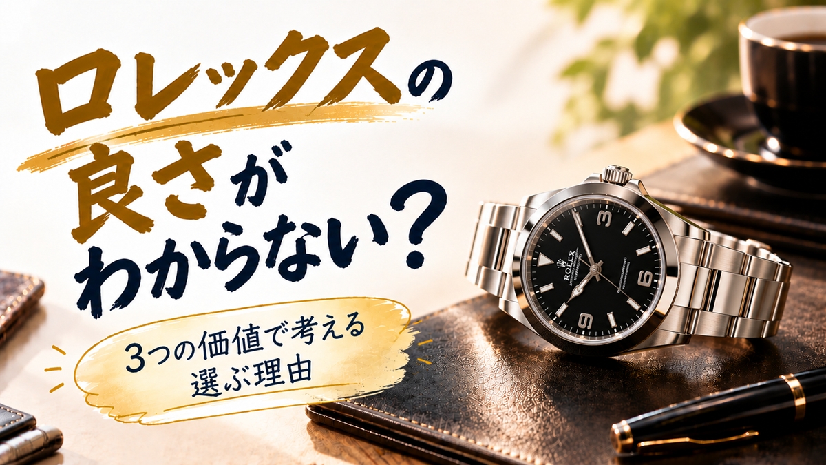 ロレックスの良さがわからない？3つの価値で考える選ぶ理由