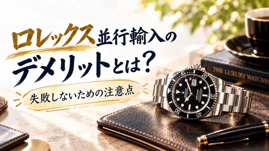 ロレックス並行輸入のデメリット！価格差と保証の落とし穴